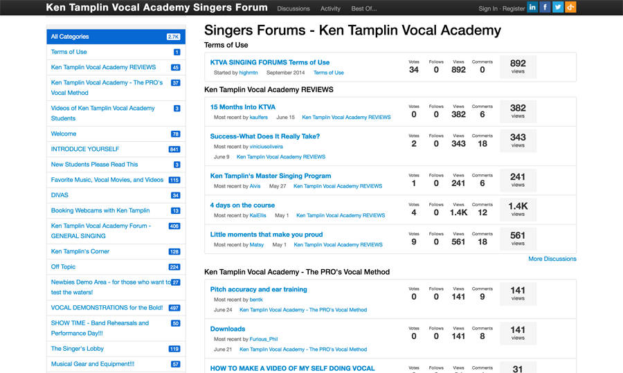 Ken Tamplin Vocal Academy Singer Forum