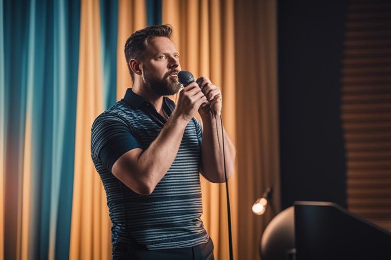 An image of a tenor singer standing with good posture