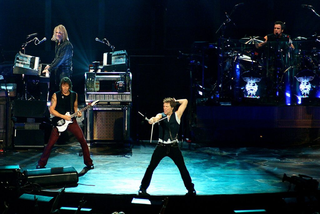 Bon Jovi 1 - the band is performing on stage