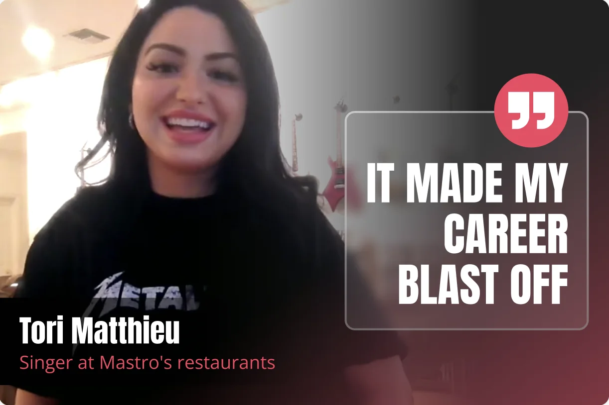 Tori Matthieu, singer at Mastro&rsquo;s: &ldquo;It made my career blast off&rdquo;