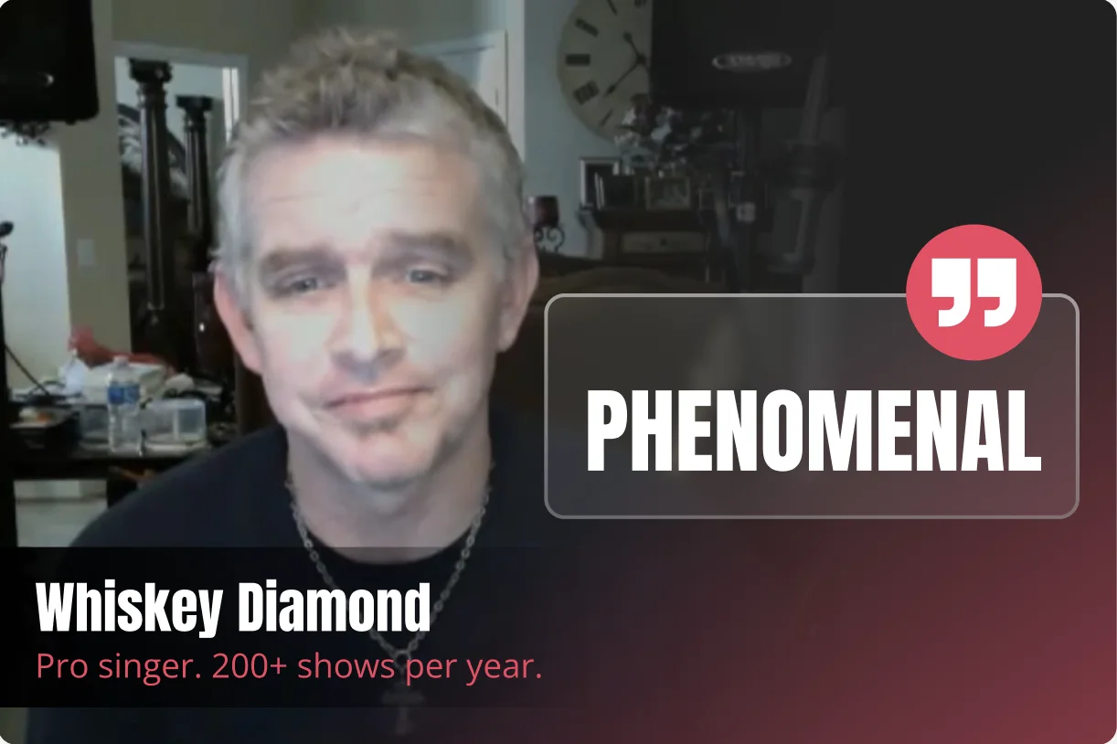Whiskey Diamond, pro singer: &ldquo;Phenomenal&rdquo;